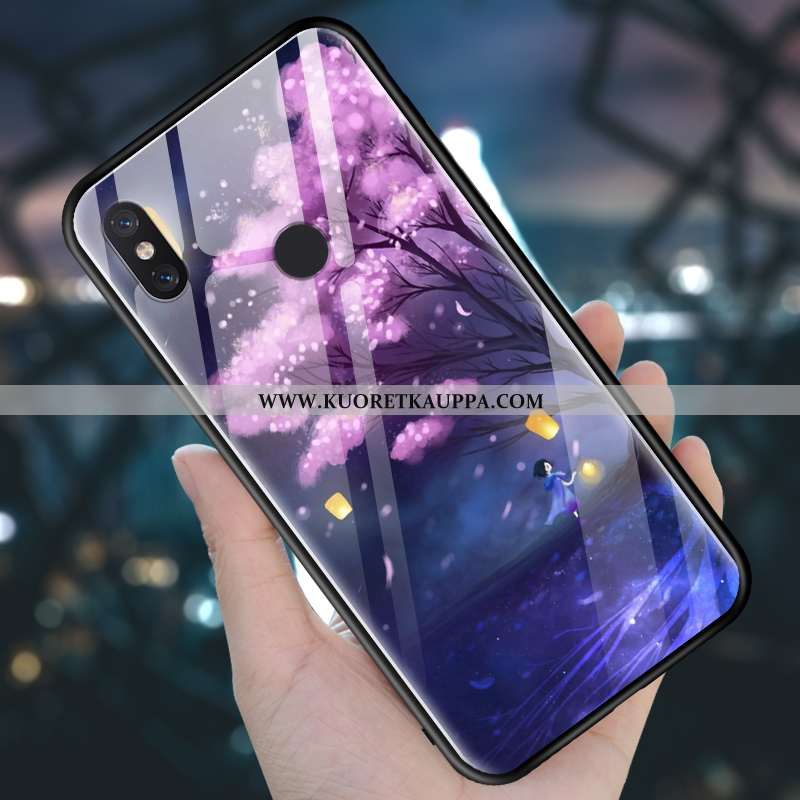 Kuori Xiaomi Mi 8, Kuoret Xiaomi Mi 8, Kotelo Xiaomi Mi 8 Lasi Pesty Suede Luova All Inclusive Viole