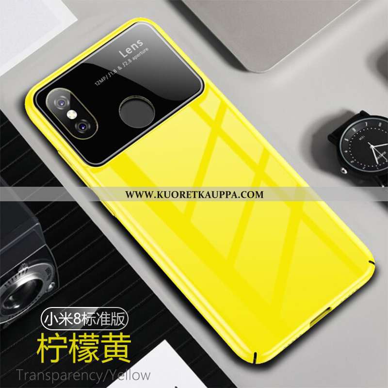 Kuori Xiaomi Mi 8, Kuoret Xiaomi Mi 8, Kotelo Xiaomi Mi 8 Lasi Pesty Suede Puhelimen Uusi Murtumaton