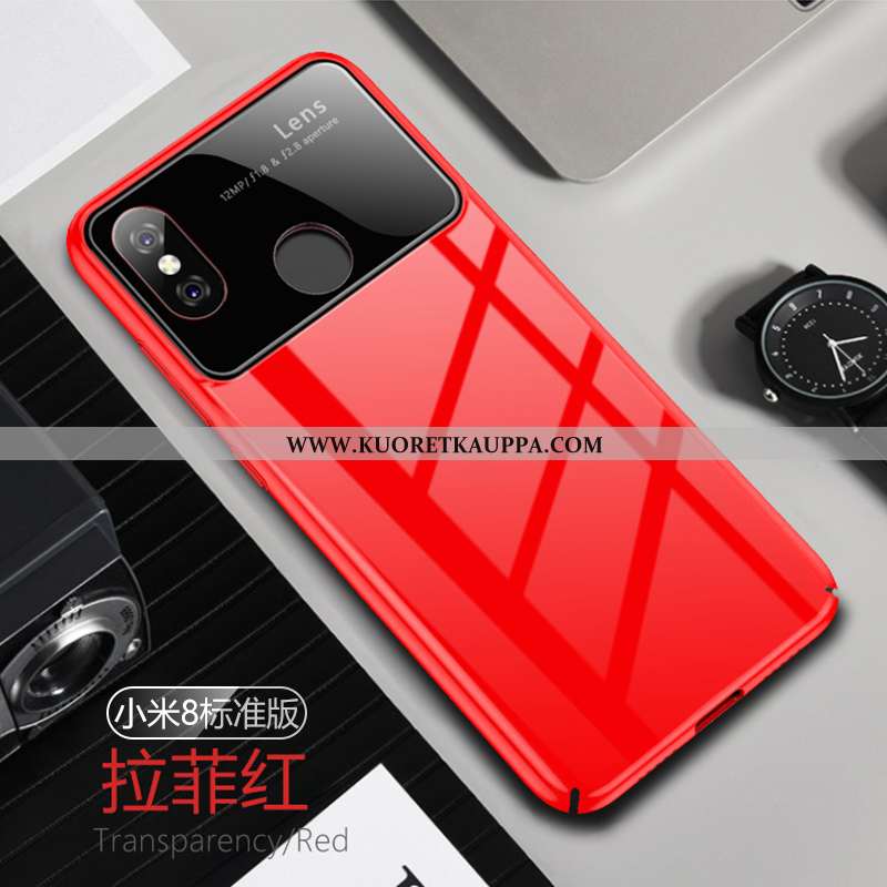 Kuori Xiaomi Mi 8, Kuoret Xiaomi Mi 8, Kotelo Xiaomi Mi 8 Lasi Pesty Suede Puhelimen Uusi Murtumaton