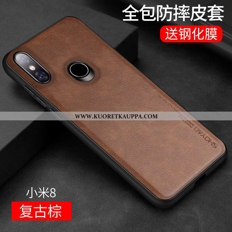 Kuori Xiaomi Mi 8, Kuoret Xiaomi Mi 8, Kotelo Xiaomi Mi 8 Nahkakuori Läpinäkyvä Kukkakuvio Suuntaus 