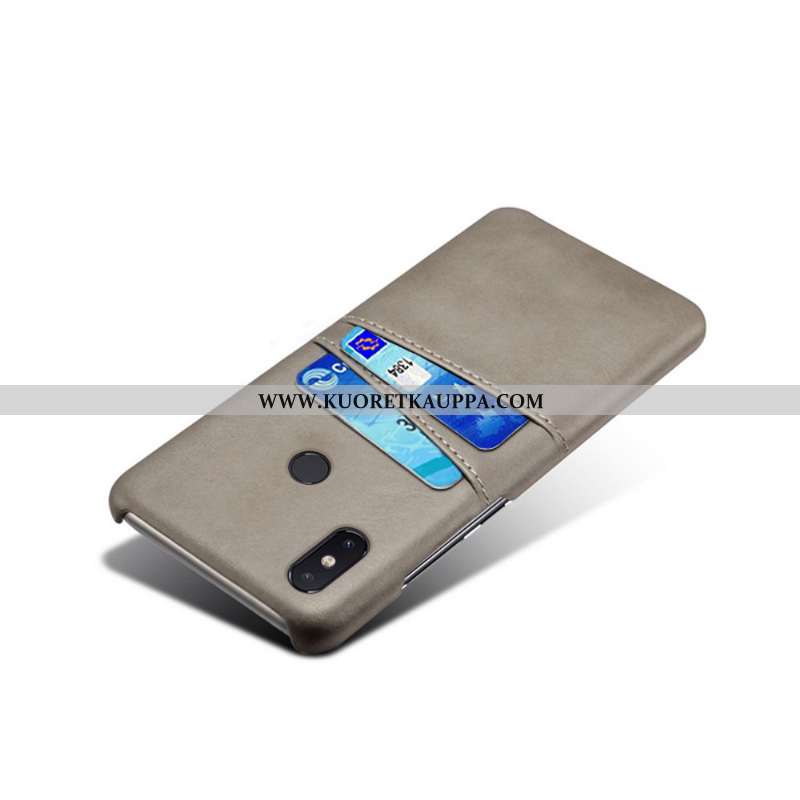 Kuori Xiaomi Mi 8, Kuoret Xiaomi Mi 8, Kotelo Xiaomi Mi 8 Nahkakuori Nahka Kortti Pieni Suojaus Rusk