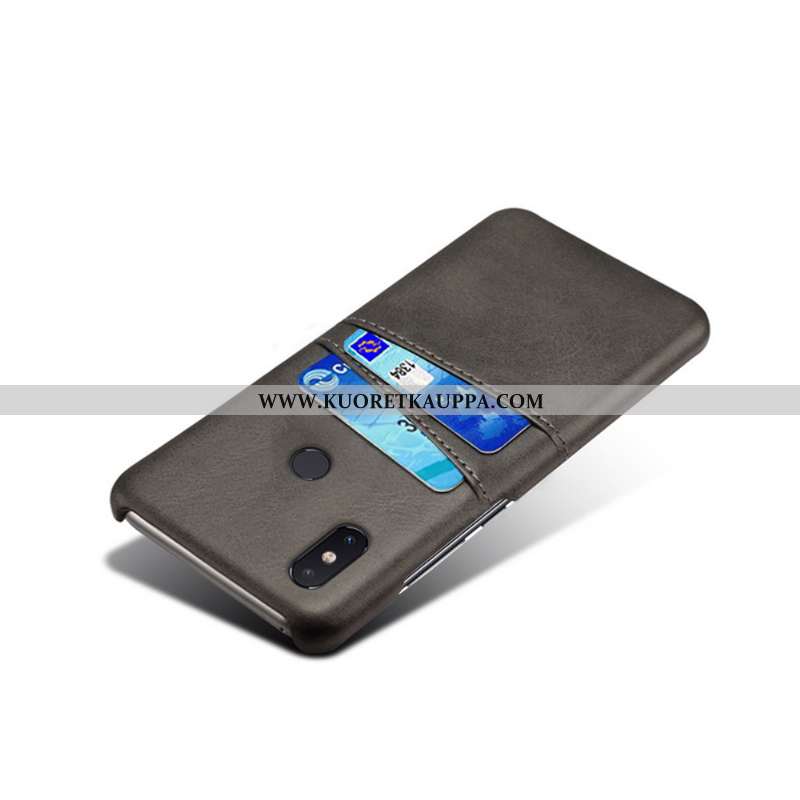 Kuori Xiaomi Mi 8, Kuoret Xiaomi Mi 8, Kotelo Xiaomi Mi 8 Nahkakuori Nahka Kortti Pieni Suojaus Rusk