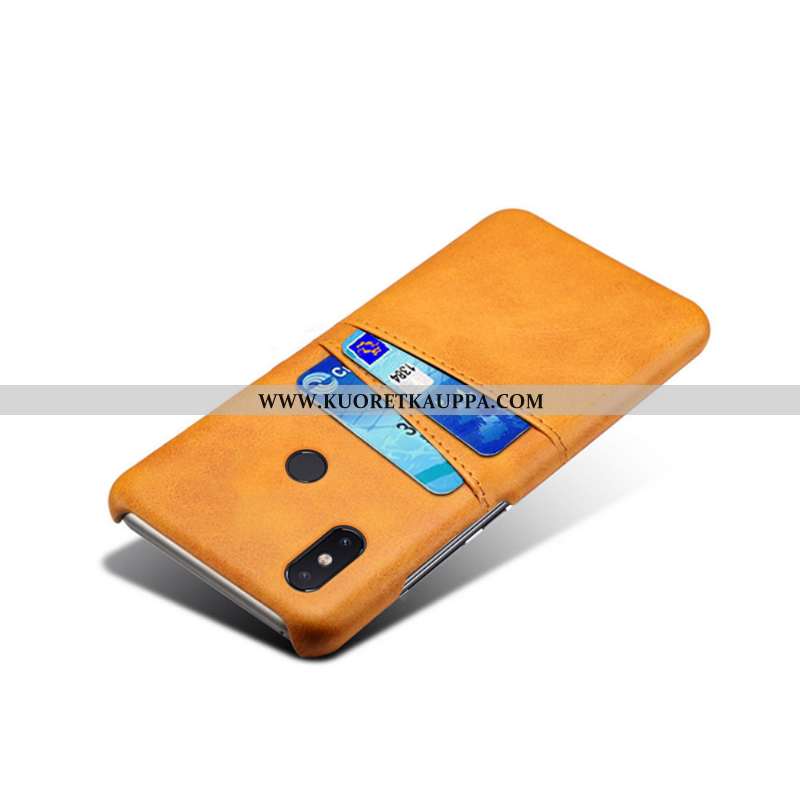 Kuori Xiaomi Mi 8, Kuoret Xiaomi Mi 8, Kotelo Xiaomi Mi 8 Nahkakuori Nahka Kortti Pieni Suojaus Rusk