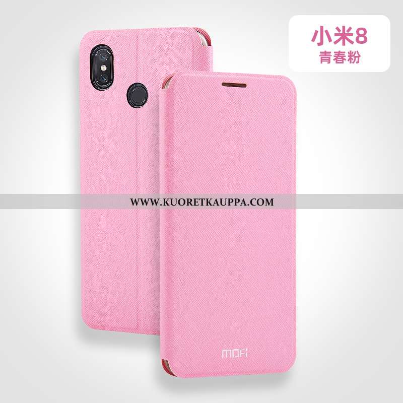 Kuori Xiaomi Mi 8, Kuoret Xiaomi Mi 8, Kotelo Xiaomi Mi 8 Nahkakuori Pehmeä Neste Kova Simpukka Muok
