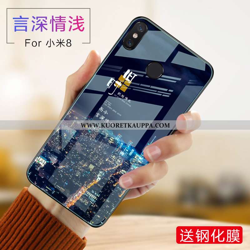 Kuori Xiaomi Mi 8, Kuoret Xiaomi Mi 8, Kotelo Xiaomi Mi 8 Pehmeä Neste Silikoni Puhelimen Violetti