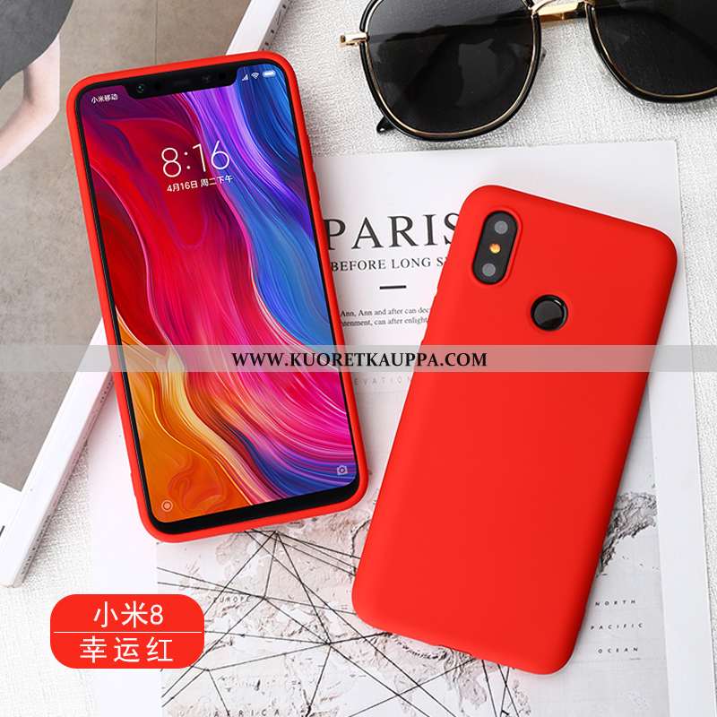 Kuori Xiaomi Mi 8, Kuoret Xiaomi Mi 8, Kotelo Xiaomi Mi 8 Pehmeä Neste Silikoni Sininen Puhelimen Al