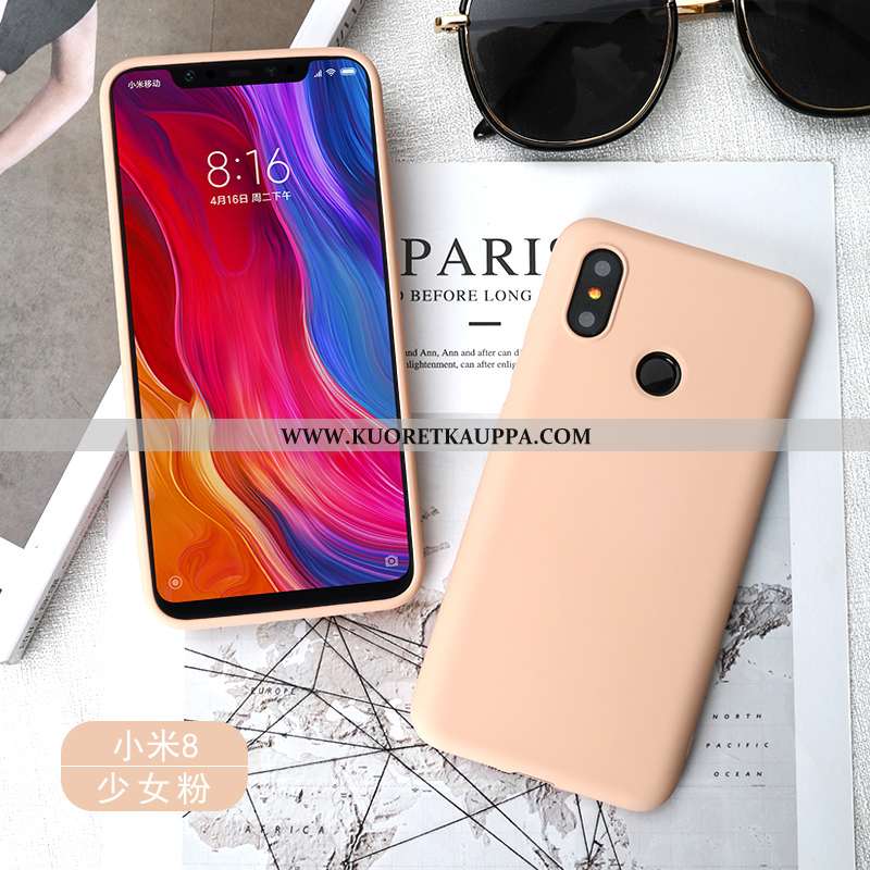 Kuori Xiaomi Mi 8, Kuoret Xiaomi Mi 8, Kotelo Xiaomi Mi 8 Pehmeä Neste Silikoni Sininen Puhelimen Al