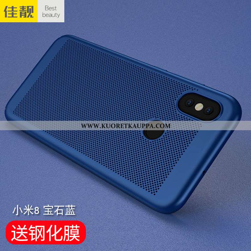 Kuori Xiaomi Mi 8, Kuoret Xiaomi Mi 8, Kotelo Xiaomi Mi 8 Pesty Suede Suuntaus Valo Leimahtaa Tumman