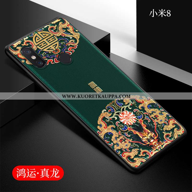 Kuori Xiaomi Mi 8, Kuoret Xiaomi Mi 8, Kotelo Xiaomi Mi 8 Silikoni Suojaus Murtumaton Vihreä