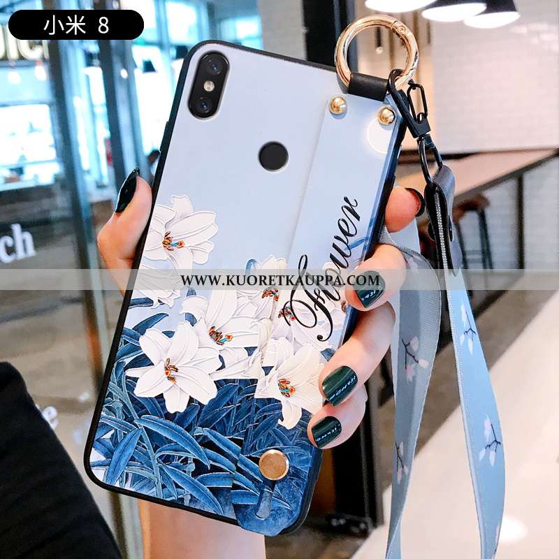 Kuori Xiaomi Mi 8, Kuoret Xiaomi Mi 8, Kotelo Xiaomi Mi 8 Silikoni Suojaus Yksinkertainen Tila Sinin