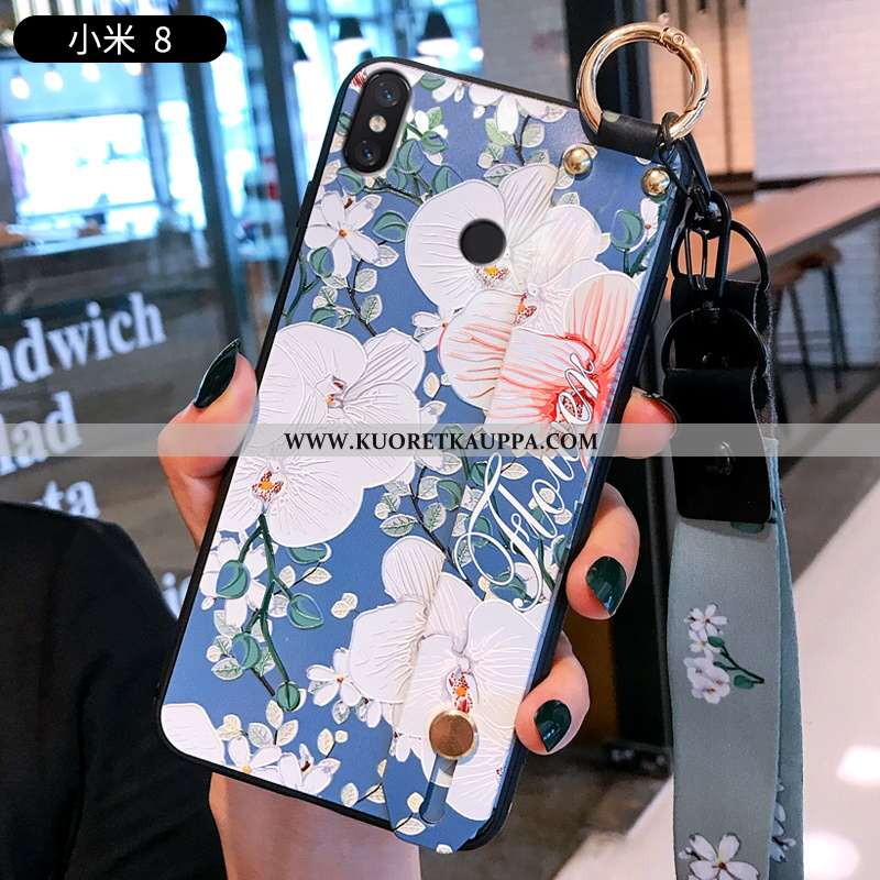 Kuori Xiaomi Mi 8, Kuoret Xiaomi Mi 8, Kotelo Xiaomi Mi 8 Silikoni Suojaus Yksinkertainen Tila Sinin