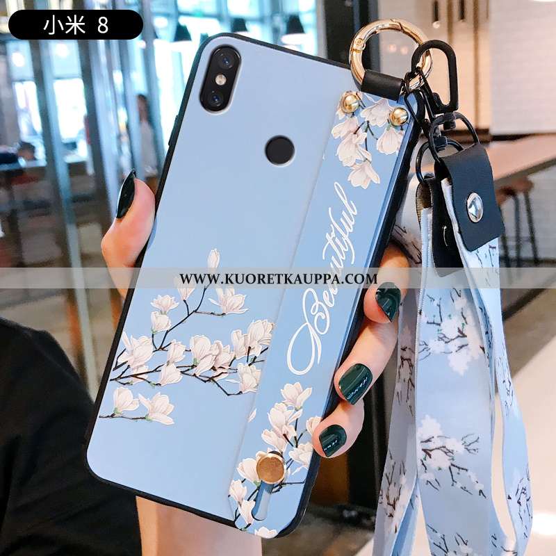 Kuori Xiaomi Mi 8, Kuoret Xiaomi Mi 8, Kotelo Xiaomi Mi 8 Silikoni Suojaus Yksinkertainen Tila Sinin