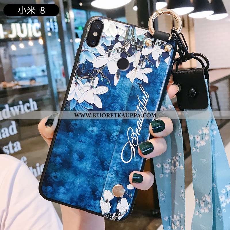 Kuori Xiaomi Mi 8, Kuoret Xiaomi Mi 8, Kotelo Xiaomi Mi 8 Silikoni Suojaus Yksinkertainen Tila Sinin