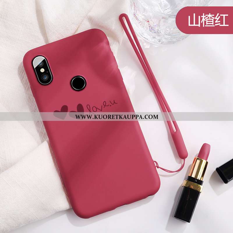Kuori Xiaomi Mi 8, Kuoret Xiaomi Mi 8, Kotelo Xiaomi Mi 8 Suuntaus Pehmeä Neste Suojaus Pieni Punain