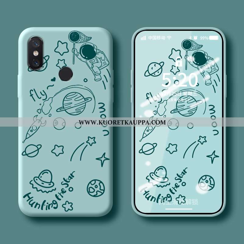 Kuori Xiaomi Mi 8, Kuoret Xiaomi Mi 8, Kotelo Xiaomi Mi 8 Suuntaus Pehmeä Neste Tuuli Silikoni Sinin