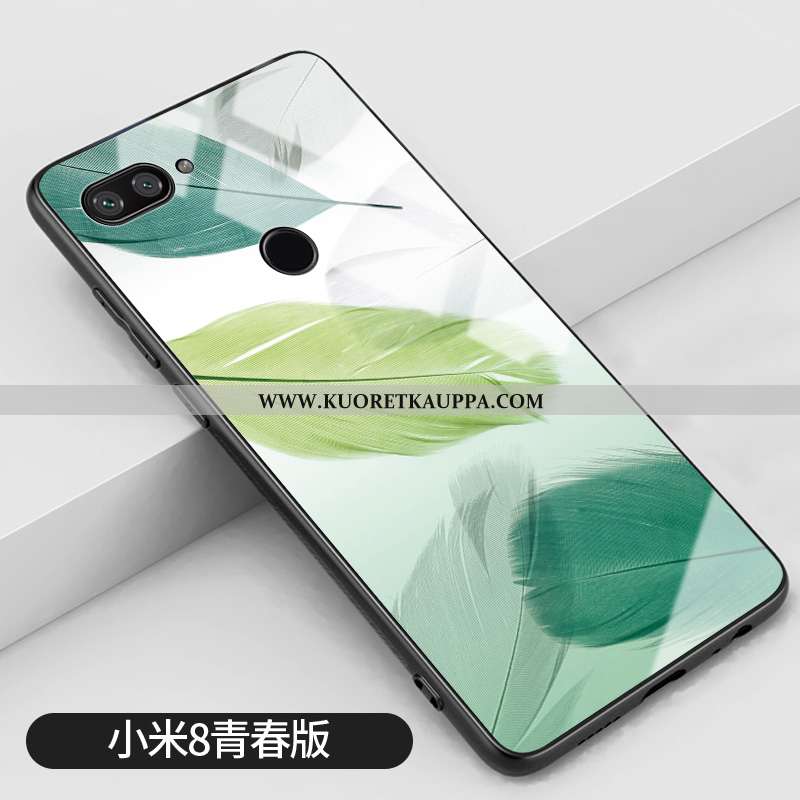 Kuori Xiaomi Mi 8 Lite, Kuoret Xiaomi Mi 8 Lite, Kotelo Xiaomi Mi 8 Lite Lasi Kukkakuvio Suuntaus Vi