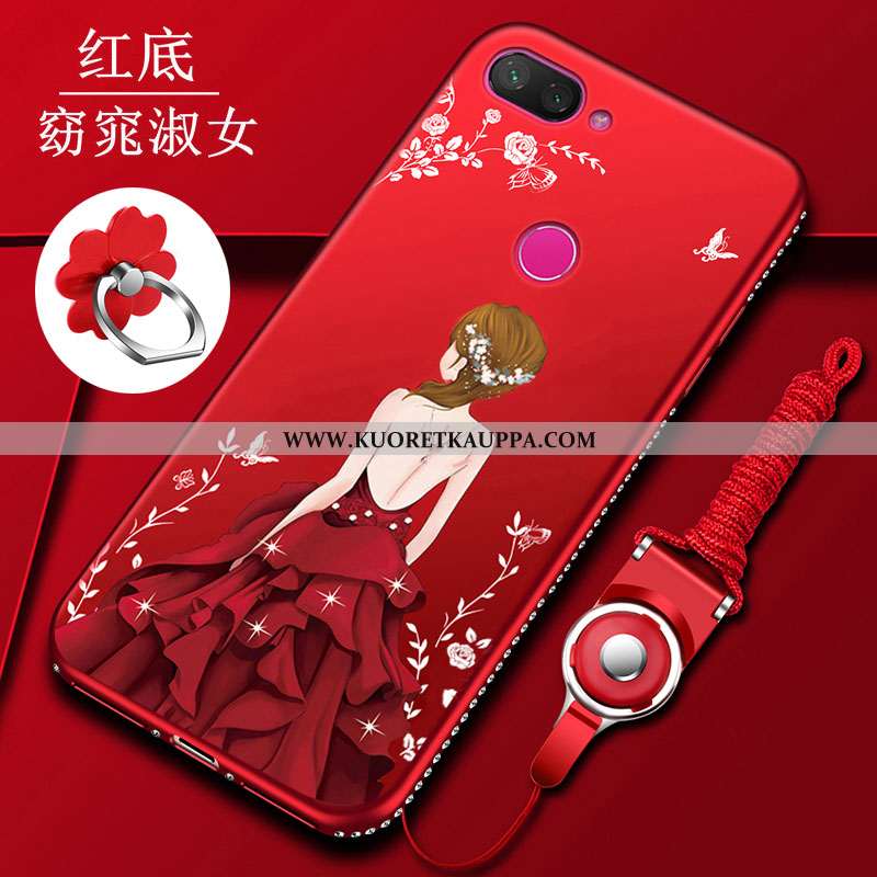 Kuori Xiaomi Mi 8 Lite, Kuoret Xiaomi Mi 8 Lite, Kotelo Xiaomi Mi 8 Lite Pesty Suede Ripustettavat K