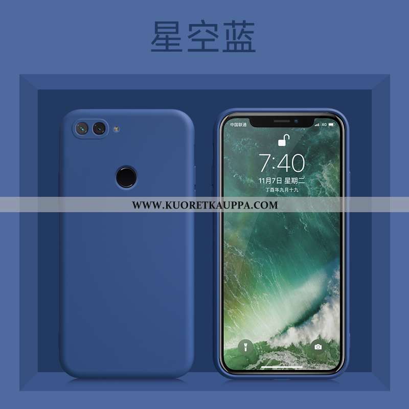 Kuori Xiaomi Mi 8 Lite, Kuoret Xiaomi Mi 8 Lite, Kotelo Xiaomi Mi 8 Lite Silikoni Suojaus Sininen Pe