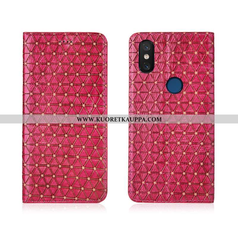 Kuori Xiaomi Mi 8 Pro, Kuoret Xiaomi Mi 8 Pro, Kotelo Xiaomi Mi 8 Pro Aito Nahka Kukkakuvio Pleedi N