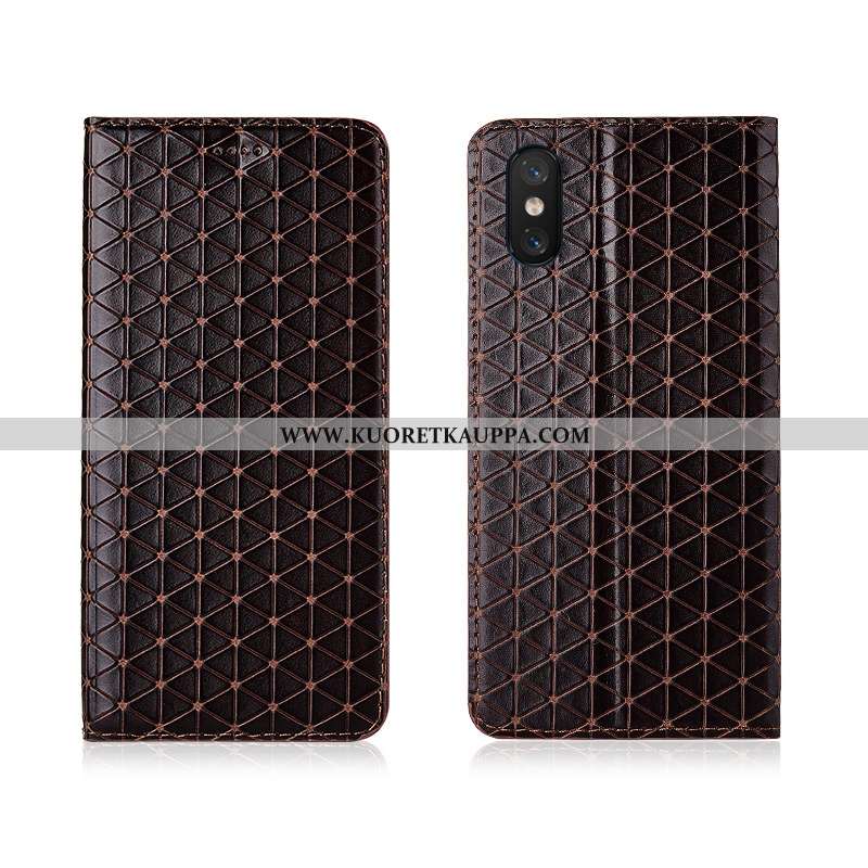Kuori Xiaomi Mi 8 Pro, Kuoret Xiaomi Mi 8 Pro, Kotelo Xiaomi Mi 8 Pro Aito Nahka Kukkakuvio Pleedi N