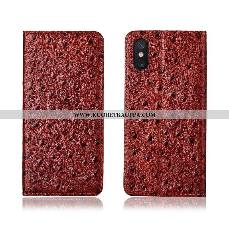 Kuori Xiaomi Mi 8 Pro, Kuoret Xiaomi Mi 8 Pro, Kotelo Xiaomi Mi 8 Pro Nahkakuori Aito Nahka Pehmeä N