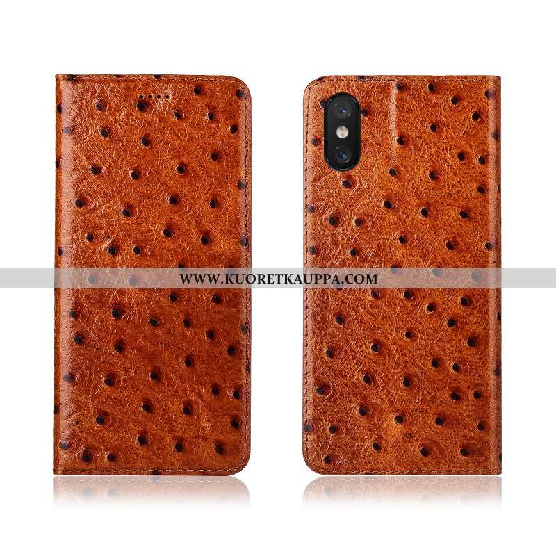 Kuori Xiaomi Mi 8 Pro, Kuoret Xiaomi Mi 8 Pro, Kotelo Xiaomi Mi 8 Pro Nahkakuori Aito Nahka Pehmeä N