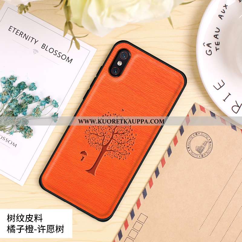 Kuori Xiaomi Mi 8 Pro, Kuoret Xiaomi Mi 8 Pro, Kotelo Xiaomi Mi 8 Pro Nahkakuori Tila Suuntaus Orans