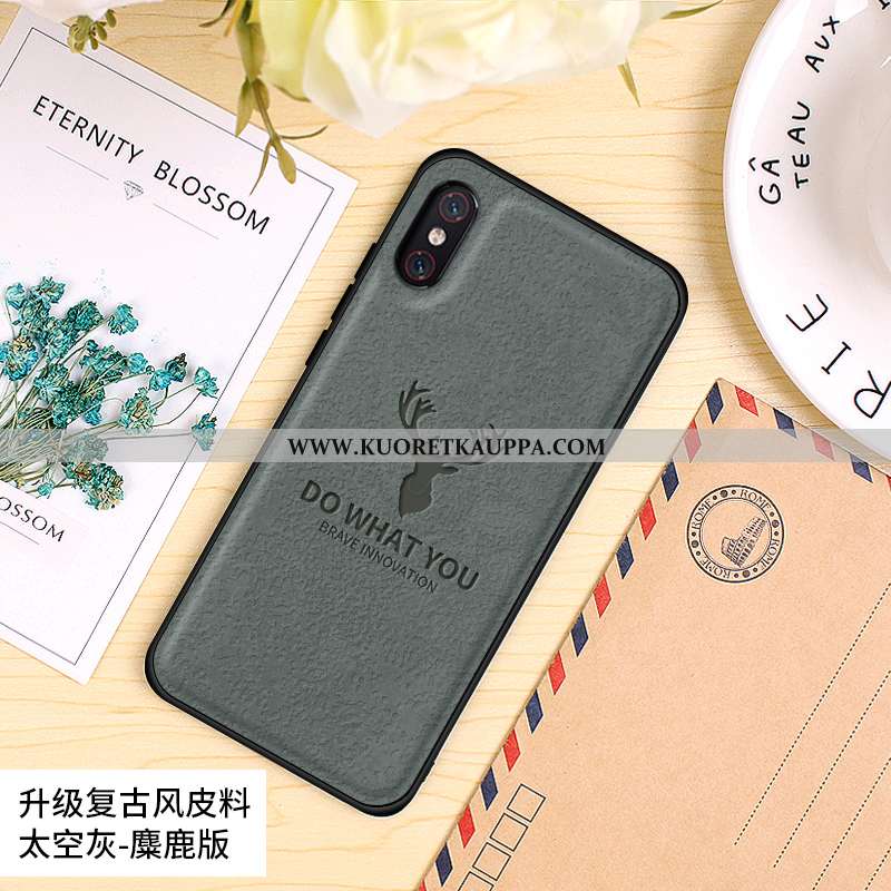 Kuori Xiaomi Mi 8 Pro, Kuoret Xiaomi Mi 8 Pro, Kotelo Xiaomi Mi 8 Pro Pesty Suede Vuosikerta Silikon
