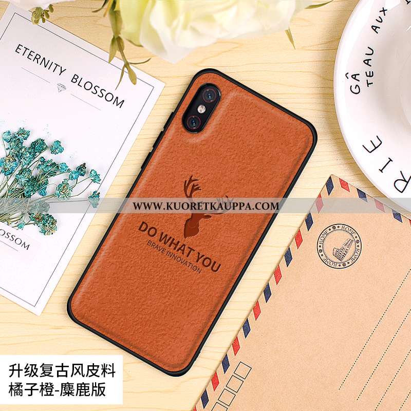 Kuori Xiaomi Mi 8 Pro, Kuoret Xiaomi Mi 8 Pro, Kotelo Xiaomi Mi 8 Pro Pesty Suede Vuosikerta Silikon