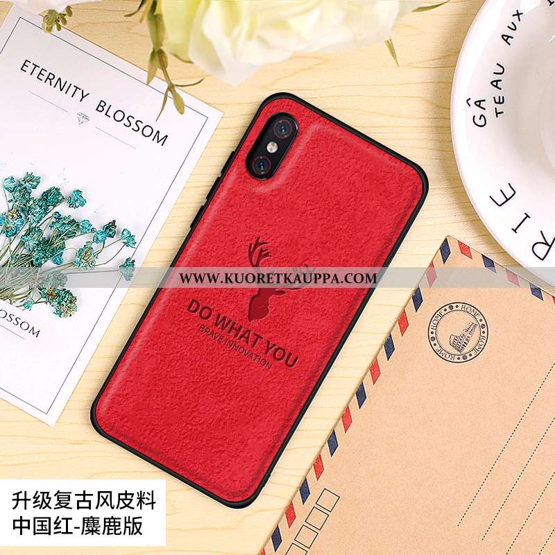 Kuori Xiaomi Mi 8 Pro, Kuoret Xiaomi Mi 8 Pro, Kotelo Xiaomi Mi 8 Pro Pesty Suede Vuosikerta Silikon