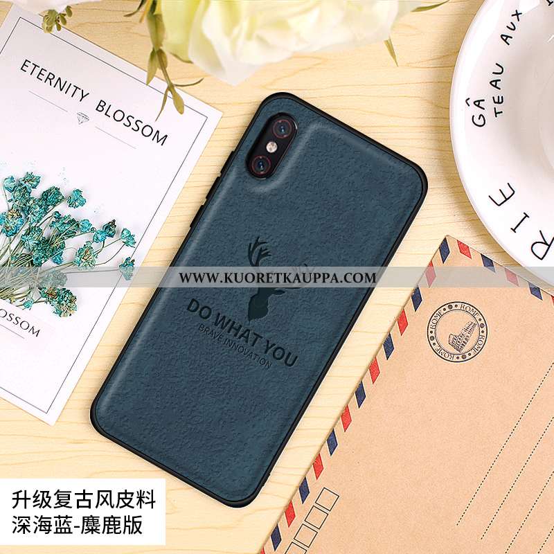 Kuori Xiaomi Mi 8 Pro, Kuoret Xiaomi Mi 8 Pro, Kotelo Xiaomi Mi 8 Pro Pesty Suede Vuosikerta Silikon