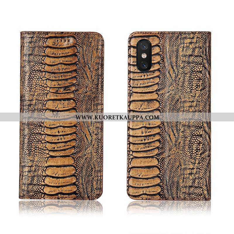 Kuori Xiaomi Mi 8 Pro, Kuoret Xiaomi Mi 8 Pro, Kotelo Xiaomi Mi 8 Pro Suojaus Nahkakuori Viini Punai