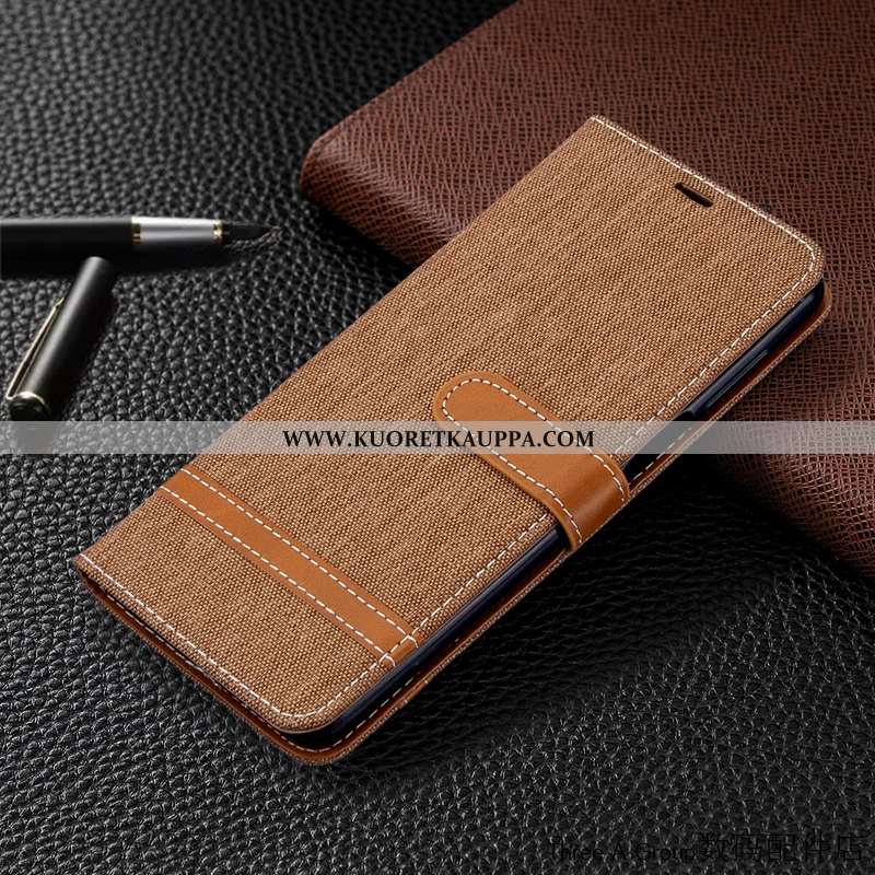 Kuori Xiaomi Mi 9, Kuoret Xiaomi Mi 9, Kotelo Xiaomi Mi 9 Nahkakuori Puhelimen Denimi Punainen Kortt