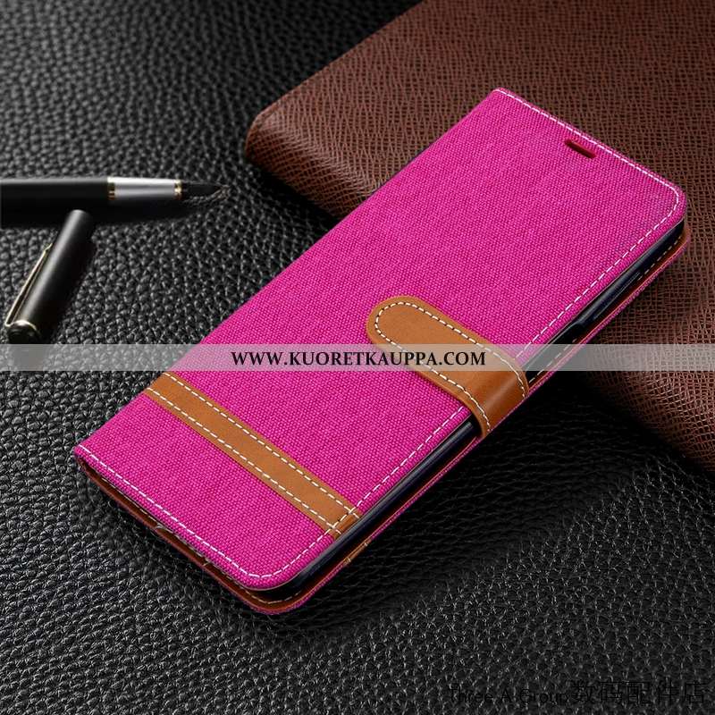 Kuori Xiaomi Mi 9, Kuoret Xiaomi Mi 9, Kotelo Xiaomi Mi 9 Nahkakuori Puhelimen Denimi Punainen Kortt