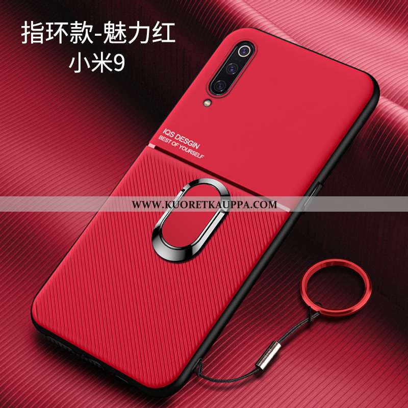 Kuori Xiaomi Mi 9, Kuoret Xiaomi Mi 9, Kotelo Xiaomi Mi 9 Pehmeä Neste Valo Pieni Kova Punainen