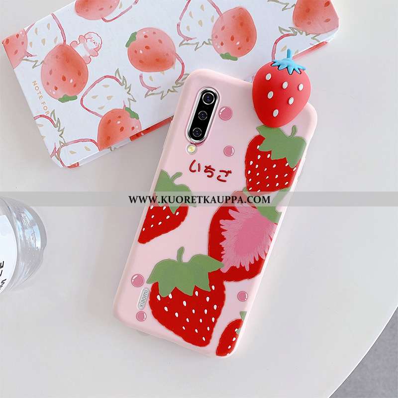 Kuori Xiaomi Mi 9, Kuoret Xiaomi Mi 9, Kotelo Xiaomi Mi 9 Silikoni Suojaus Jauhe Mansikka Punainen