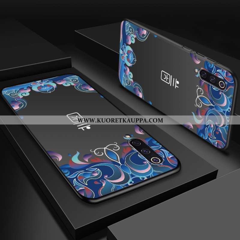 Kuori Xiaomi Mi 9, Kuoret Xiaomi Mi 9, Kotelo Xiaomi Mi 9 Suojaus Pesty Suede Kova Sininen