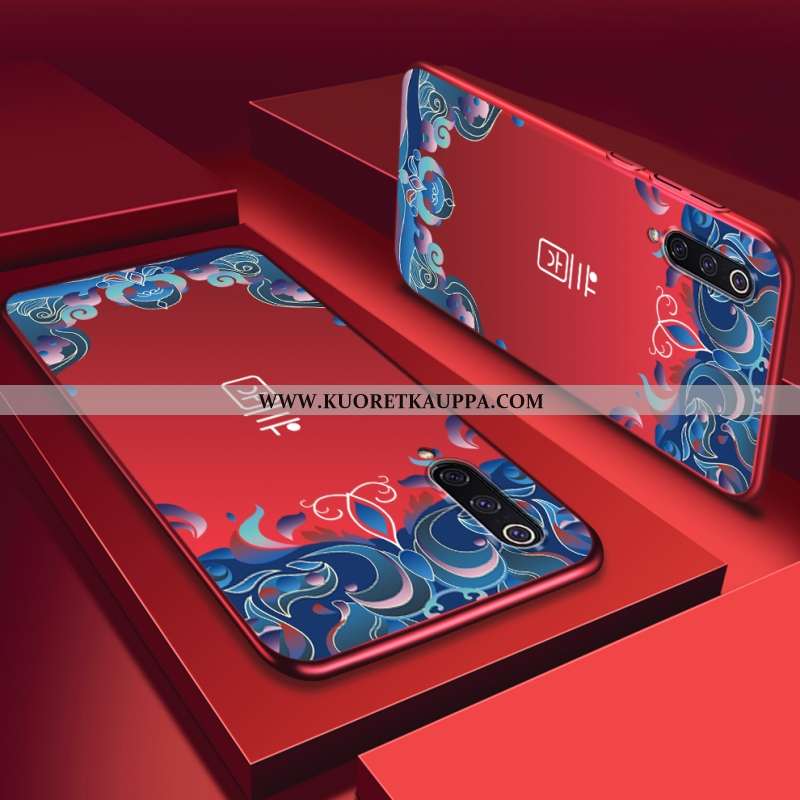 Kuori Xiaomi Mi 9, Kuoret Xiaomi Mi 9, Kotelo Xiaomi Mi 9 Suojaus Pesty Suede Kova Sininen