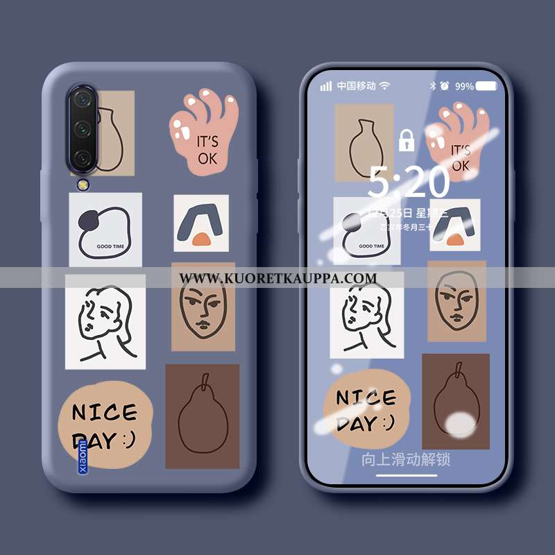 Kuori Xiaomi Mi 9, Kuoret Xiaomi Mi 9, Kotelo Xiaomi Mi 9 Tila Persoonallisuus Luova Net Red Sininen