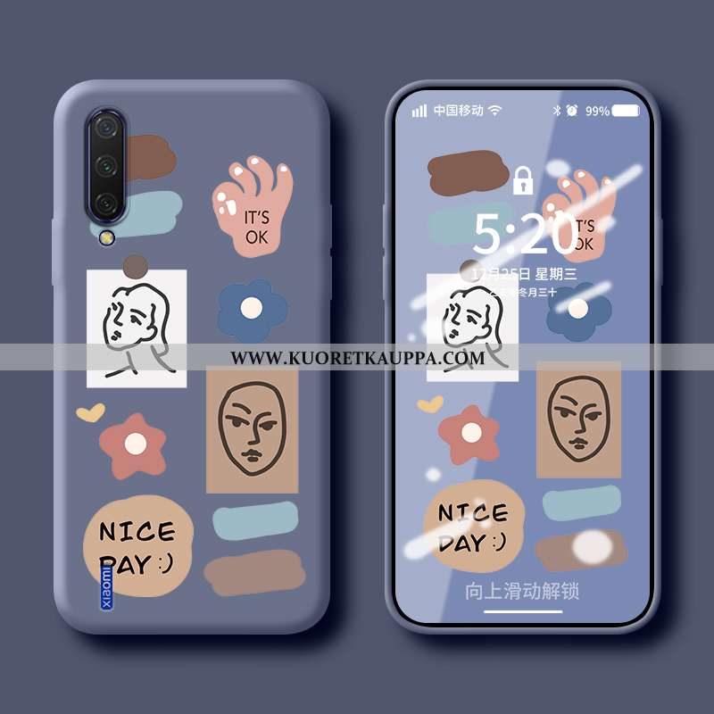 Kuori Xiaomi Mi 9, Kuoret Xiaomi Mi 9, Kotelo Xiaomi Mi 9 Tila Persoonallisuus Luova Net Red Sininen