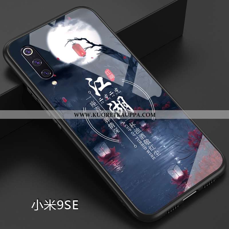 Kuori Xiaomi Mi 9 Se, Kuoret Xiaomi Mi 9 Se, Kotelo Xiaomi Mi 9 Se Pehmeä Neste Valo Nahka Sininen