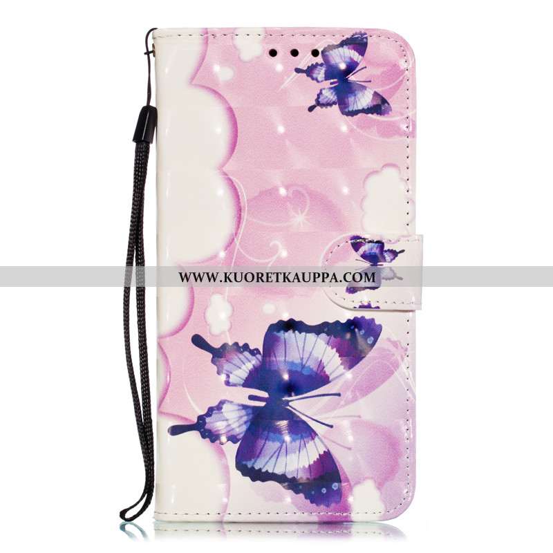 Kuori Xiaomi Mi 9 Se, Kuoret Xiaomi Mi 9 Se, Kotelo Xiaomi Mi 9 Se Suojaus Nahkakuori Jauhe Pinkki