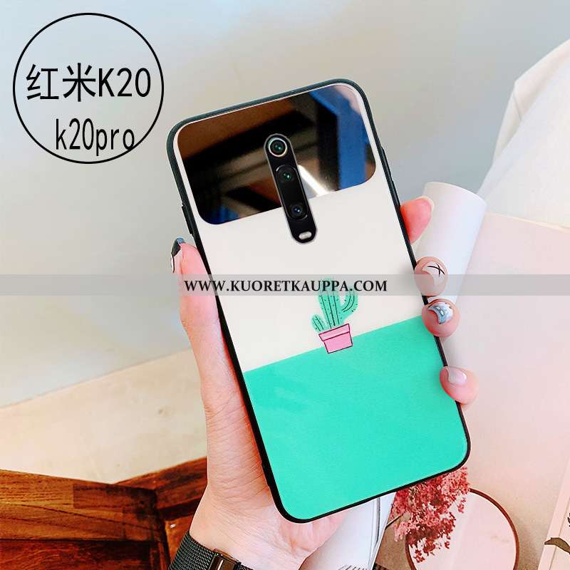 Kuori Xiaomi Mi 9t, Kuoret Xiaomi Mi 9t, Kotelo Xiaomi Mi 9t Lasi Persoonallisuus Vihreä Peili