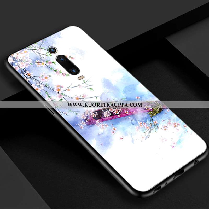 Kuori Xiaomi Mi 9t, Kuoret Xiaomi Mi 9t, Kotelo Xiaomi Mi 9t Lasi Vuosikerta Kaunis Sininen Punainen