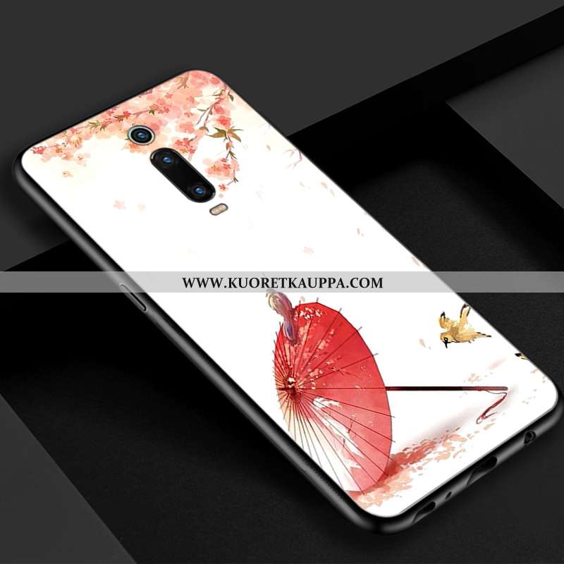 Kuori Xiaomi Mi 9t, Kuoret Xiaomi Mi 9t, Kotelo Xiaomi Mi 9t Lasi Vuosikerta Kaunis Sininen Punainen