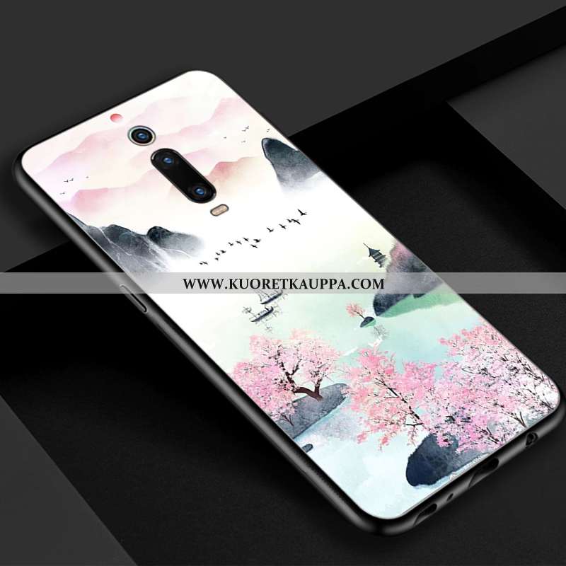 Kuori Xiaomi Mi 9t, Kuoret Xiaomi Mi 9t, Kotelo Xiaomi Mi 9t Lasi Vuosikerta Kaunis Sininen Punainen