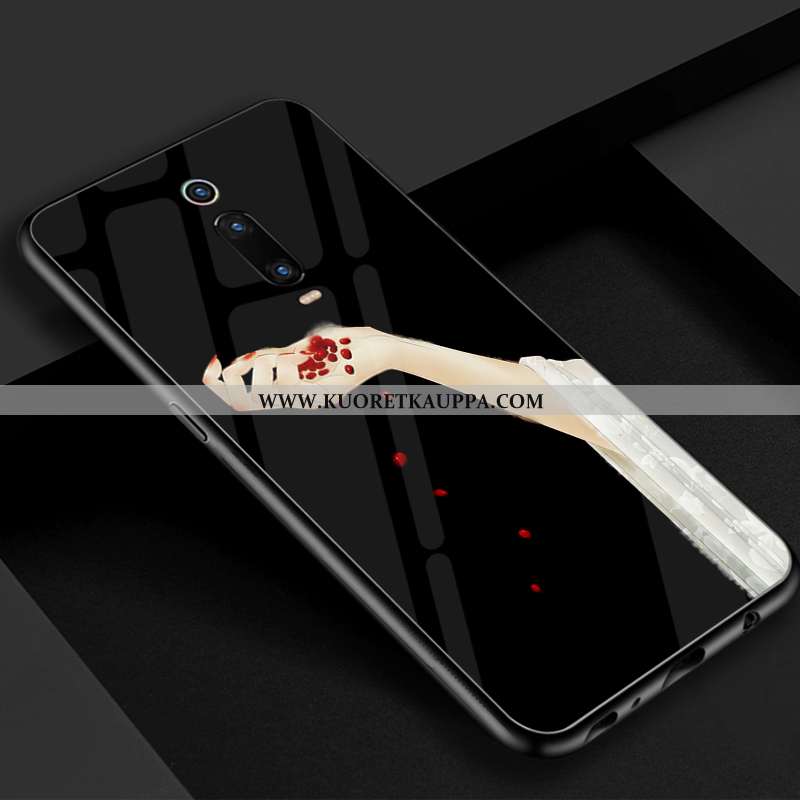 Kuori Xiaomi Mi 9t, Kuoret Xiaomi Mi 9t, Kotelo Xiaomi Mi 9t Lasi Vuosikerta Kaunis Sininen Punainen