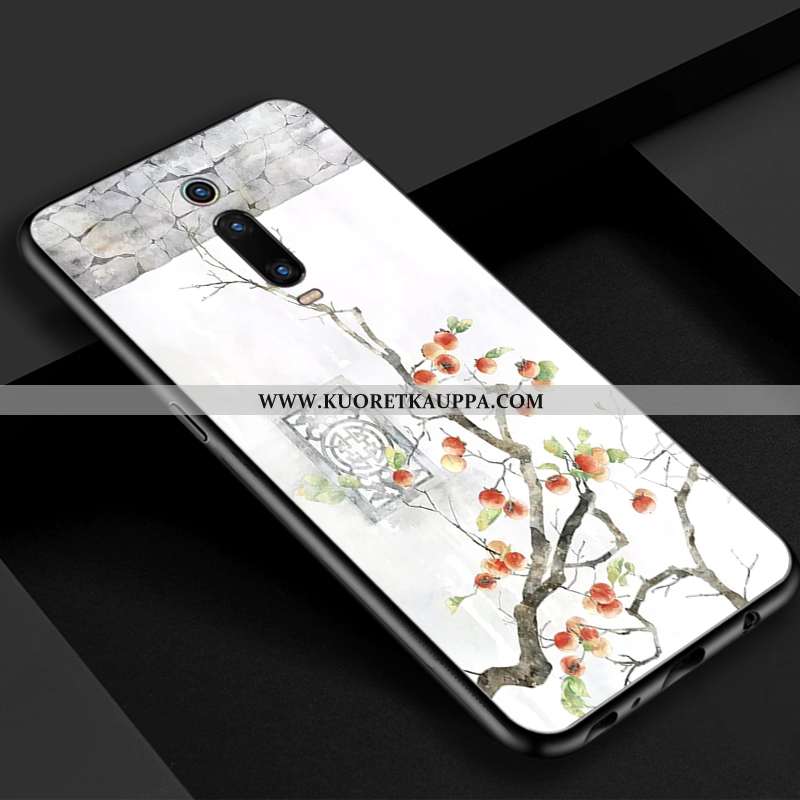 Kuori Xiaomi Mi 9t, Kuoret Xiaomi Mi 9t, Kotelo Xiaomi Mi 9t Lasi Vuosikerta Kaunis Sininen Punainen