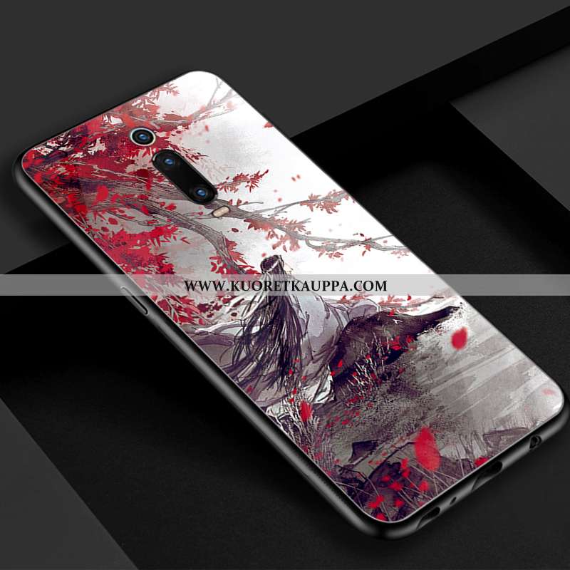 Kuori Xiaomi Mi 9t, Kuoret Xiaomi Mi 9t, Kotelo Xiaomi Mi 9t Lasi Vuosikerta Kaunis Sininen Punainen