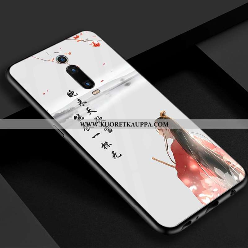 Kuori Xiaomi Mi 9t, Kuoret Xiaomi Mi 9t, Kotelo Xiaomi Mi 9t Lasi Vuosikerta Kaunis Sininen Punainen